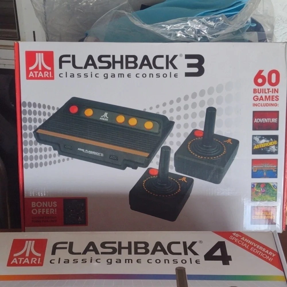 Atari Flashback 2 3& 4 Classic Games Consoles - Black and Orange NWT